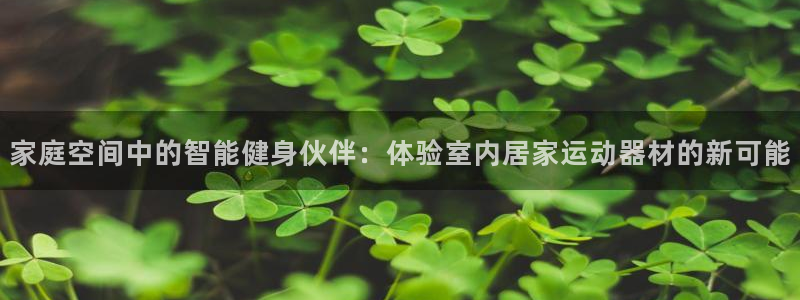 意昂4五金厂：家庭空间中的智能健身伙伴：体验室内居家