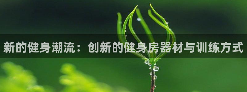 意昂4官方：新的健身潮流：创新的健身房器材与训练方式