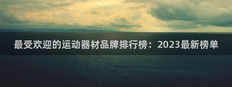 意昂体育4娱乐：最受欢迎的运动器材品牌排行榜：202